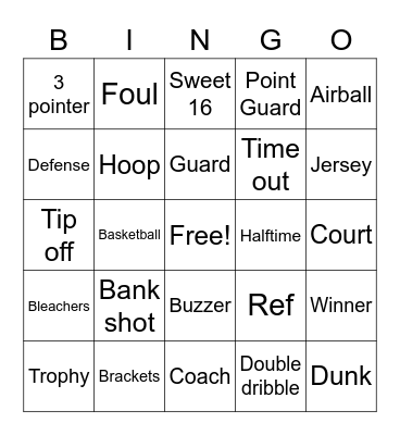 March Madness!!! Bingo Card