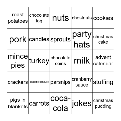 Christmas!! Bingo Card