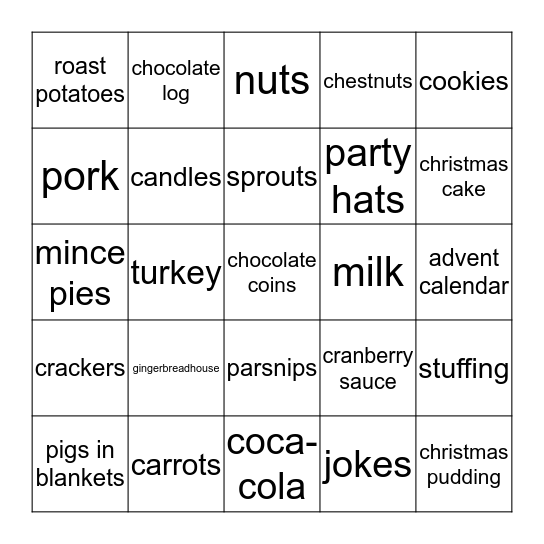 Christmas!! Bingo Card