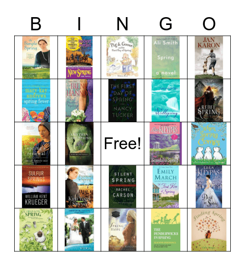 Book Bingo #13: Spring Bingo Card