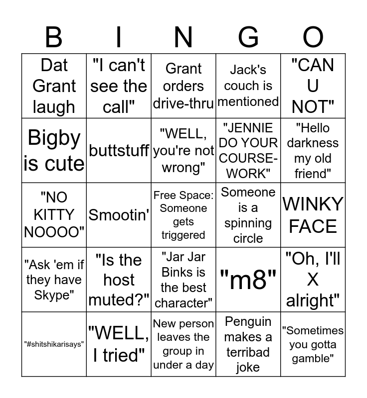 Autism Bingo Card