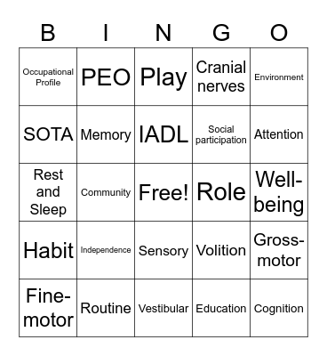 OT Bingo Card