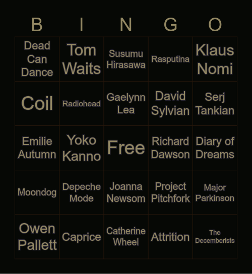 Love and Peace on Planet Earth Bingo Card