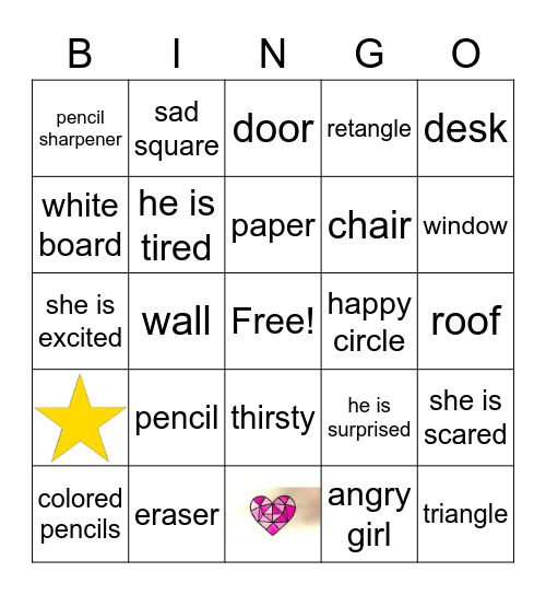 Happy Classroom Bingo Card