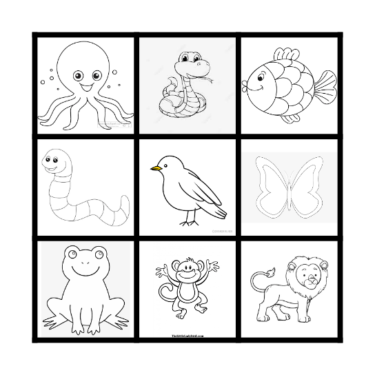 LOTERIA DE ANIMALES Bingo Card