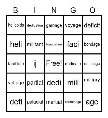 Whiteboard Skills Bingo Card