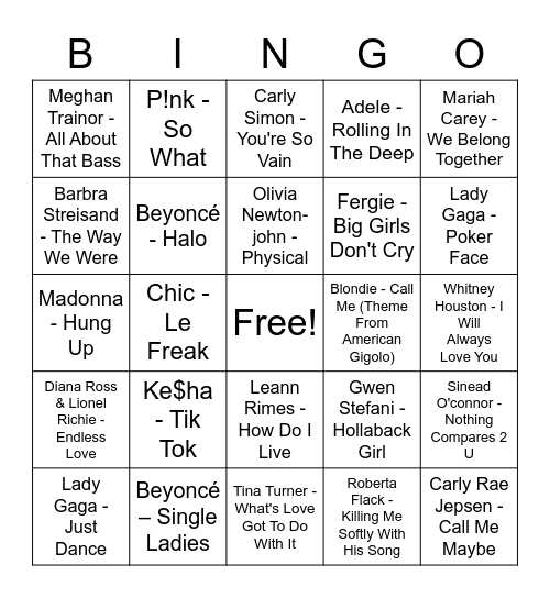 Women's Day Bingo Card