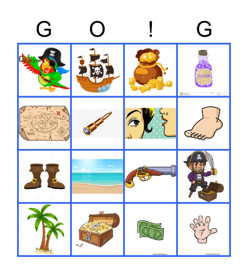 Pirates des Caraïbes Bingo Card