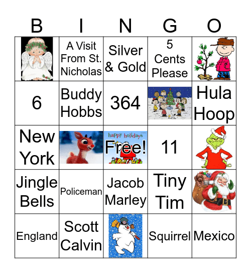 Holiday Bingo Card