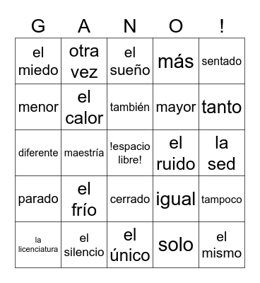 Bingo Card