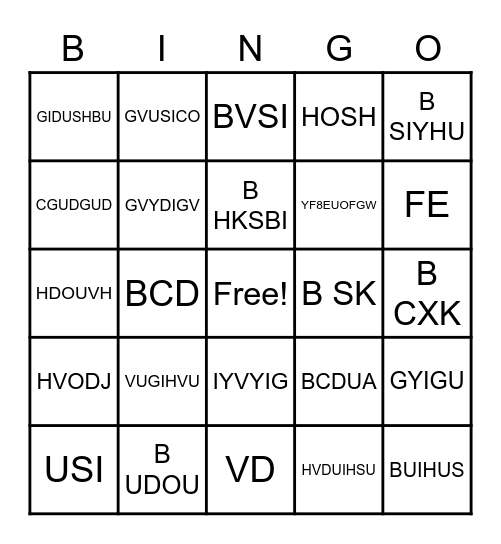 PHLEBOTOMY BINGO Card
