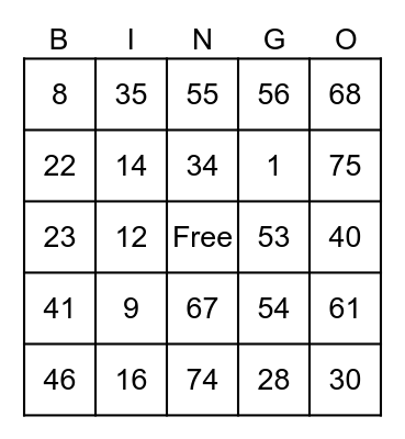 KUYEP SQUAD Bingo Card