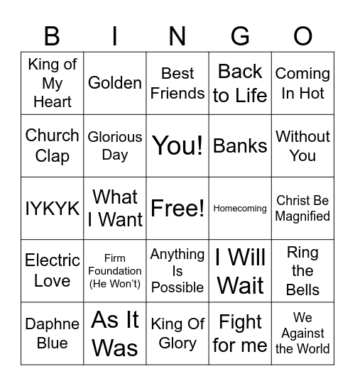 HEARD ON A WEDNESDAY NIGHT Bingo Card