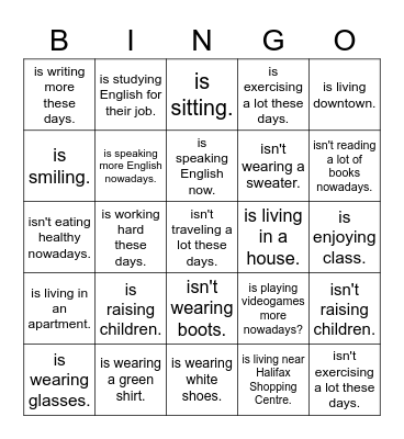 Find someone who... Bingo Card