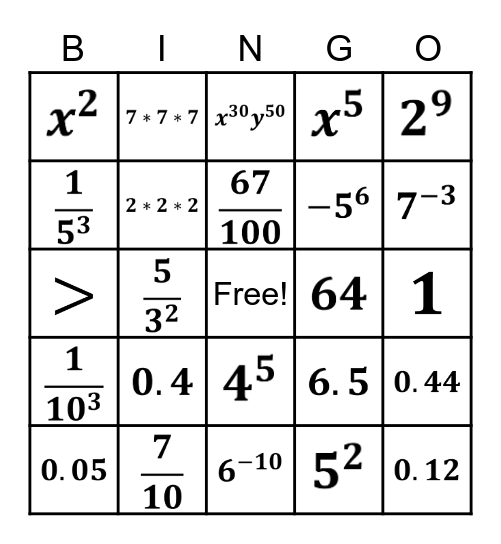 Mid-Module 4 Test Review Bingo Card