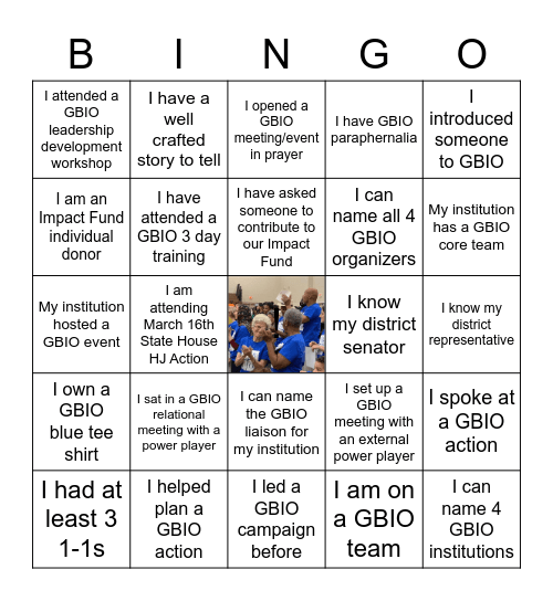 GO GO GBIO Bingo Card