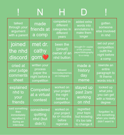 Bingo Card