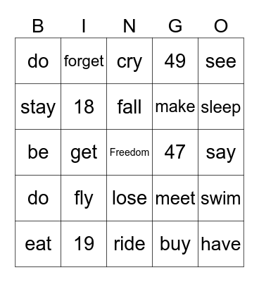Number Bingo 1-75 Bingo Card