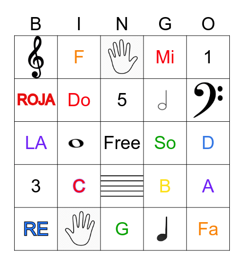 Music Bingo Card