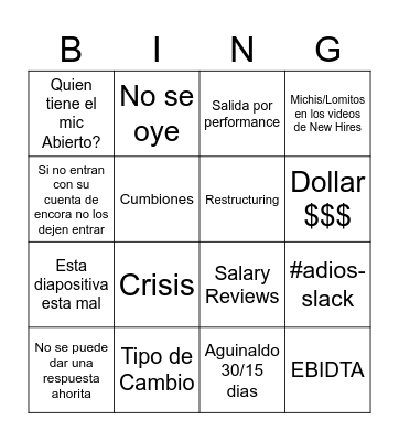 AllHands Bingo Card