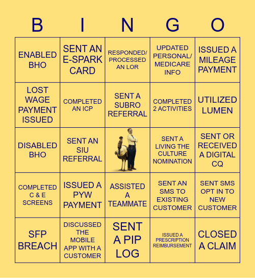 LIBERTY MUTUAL BINGO Card