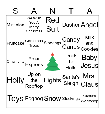 Christmas Bingo Card