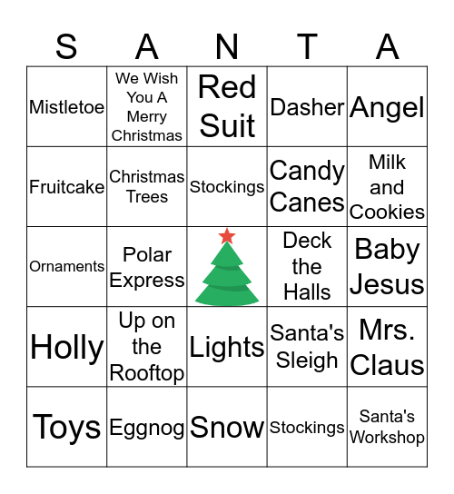 Christmas Bingo Card