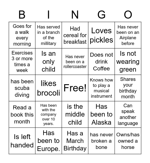 Bingo Card