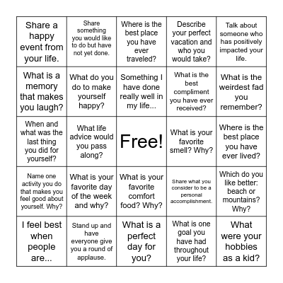 WELLNESS BINGO Card