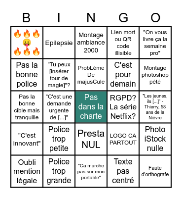 Bingo marketing/com Bingo Card