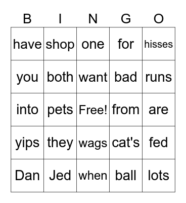 1.6 BINGO Card