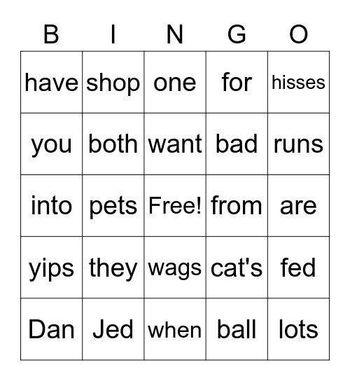 1.6 BINGO Card