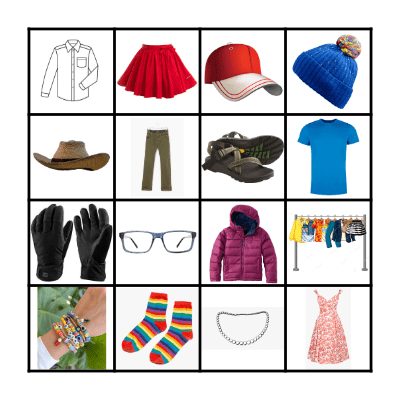 les vêtements- 2023 Bingo Card