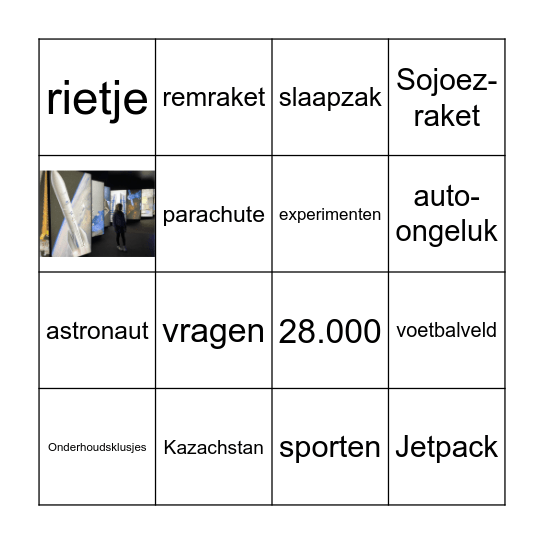 Spreekbeurt - In de ruimte met André Kuipers Bingo Card