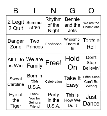 WRDE MUSIC BINGO Card