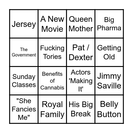 Paul Bingo Card