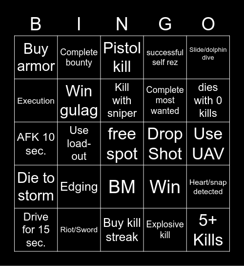 Ur mom Bingo Card