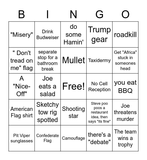 The Gang goes to 100 Acre Wood Bingo Card