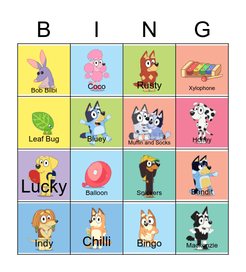 BLUEY BINGO Card