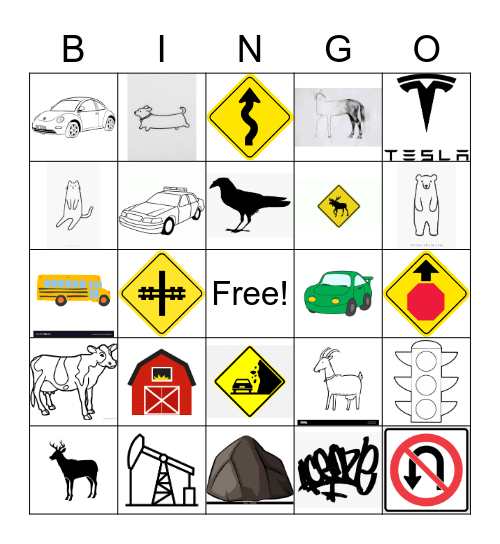 Road Trip Bingo Card