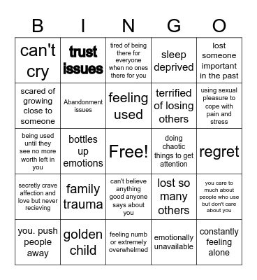 Benjamin Antoinette bingo Card