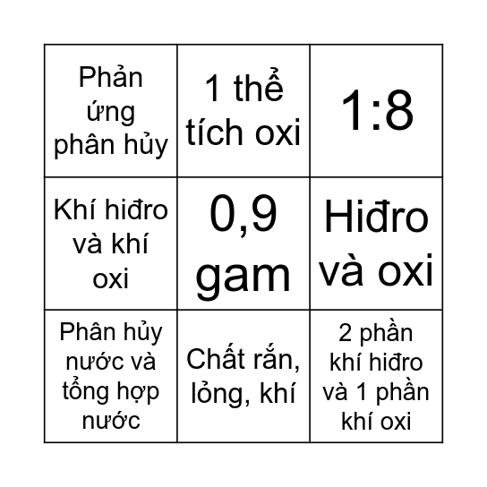 BINGO Card