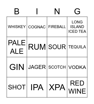 Degenerate Bingo Card