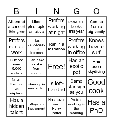 Build Bingo Card
