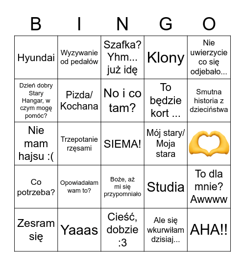 Natalkowe Bingo Card