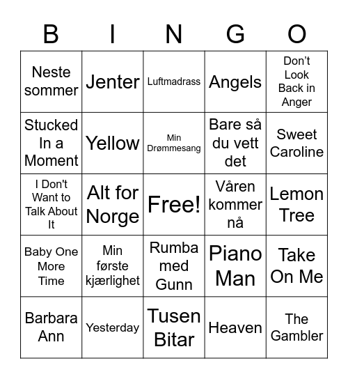 BINGO Card