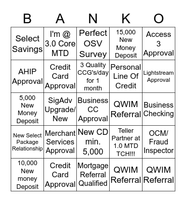 CSS/PB/UB Bingo Card