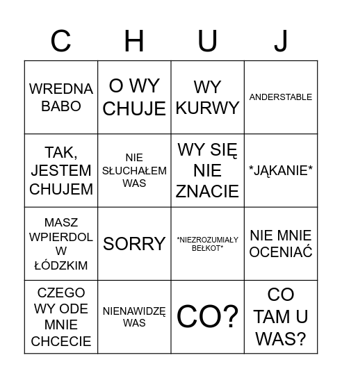 DOSOWE BINGO Card