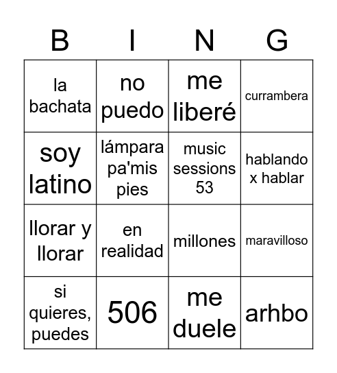 Locura de marzo Bingo Card