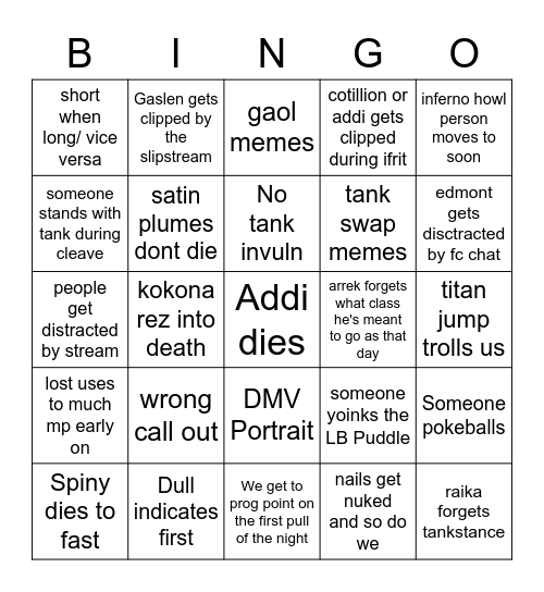 UwU Bingo card Bingo Card